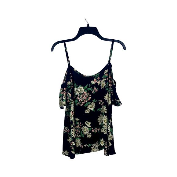 Audrey Women`s Off‎ Shoulder Floral Blouse Size Approximately M/L - Picture 1 of 4